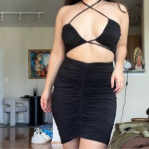 Michael Costello x REVOLVE Morgan mini dress in black